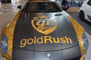 S&COMPANY・ド派手なラッピング！goldRush-RallyのSLS【東京オートサロン2012】