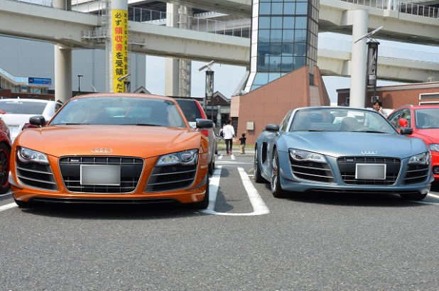 「【貴重】日本に15台のうち2台が集まった！ アウディR8 GT＆R8 GTスパイダーが大黒に!!」の21枚目の画像
