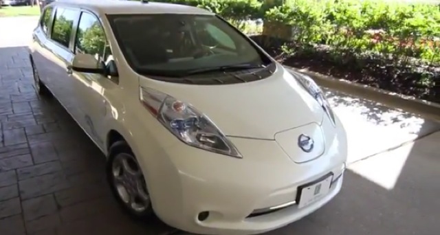 Re Leaf Limo5 画像 ある意味究極のvipカー 世界初 日産リーフのリムジン仕様が登場 動画 Clicccar Com