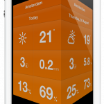 「Weathercube」を使って目的地の天気をスタイリッシュにチェック！ - W-Amsterdam_Orange_Today-Tomorrow