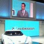 日産ゴーン社長は、ゼロエミッションとモータースポーツを強調していました【東京モーターショー】 - 東京モーターショーnissan2