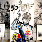 ドンドコ♪ ドンドコ♪ たった10分で描いた墨画アート【東京オートサロン2012】 - autosalon2012-5