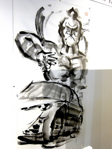 「ドンドコ♪ ドンドコ♪ たった10分で描いた墨画アート【東京オートサロン2012】」の7枚目の画像