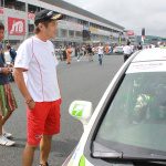 シビックとダブルヘッダーだった谷口信輝【痛車　スーパーGT　2011　富士】 - 織戸選手も激励