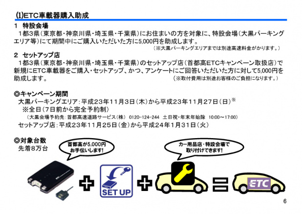 「ETC装着のお得な情報「5000円もらえます！」」の1枚目の画像