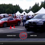 SUVとスーパーカーはどちらが速い? フェラーリF430 vs BMW X6Mのガチンコ勝負! - f430_x6m_grid