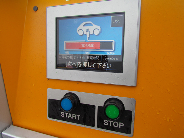 「【東京-大阪i-MiEVで航続距離に挑戦】がーん！　急速充電は８割しか充電できなかったんですね。」の3枚目の画像