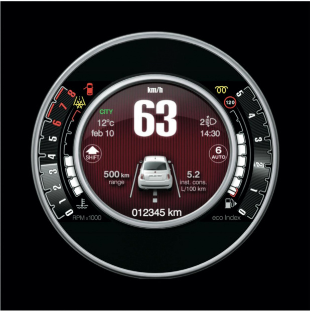 Mt仕様の フィアット500s のメーターがカッコよく進化 Clicccar Com