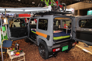 新型ジムニー ジムニーシエラ用ベッドマットがトイファクトリーから登場 ジャパンキャンピングカーショー19 Clicccar Com